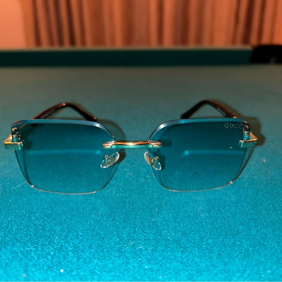 Blue and Black Rimless Glasses,All Products : American Fashion Style Bags On Sale